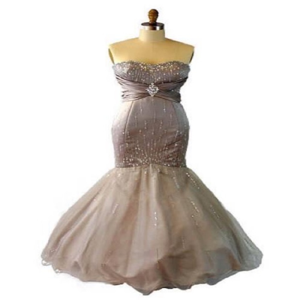 New Silver Evening Dress